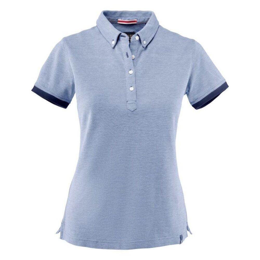 James Harvest Womens/Ladies Larkford Melange Polo Shirt / Light Blue